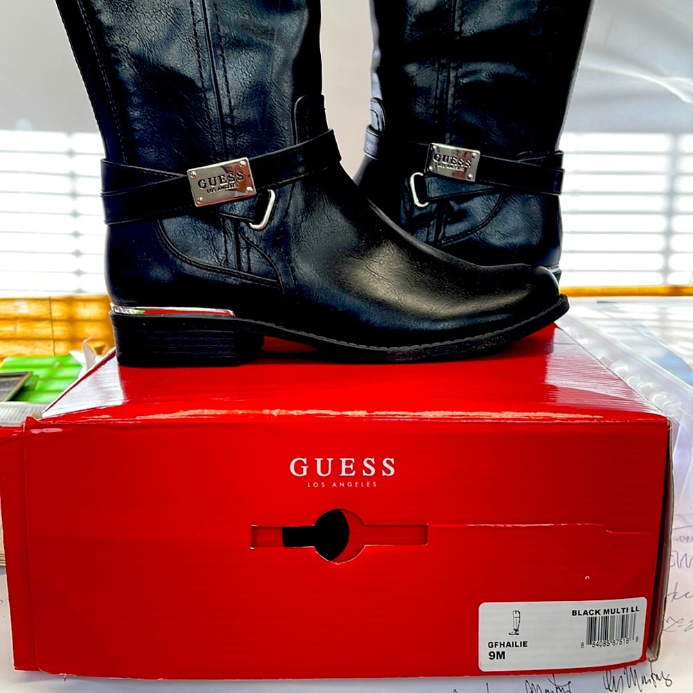 Brand new Guess Hailey Black Boots size 9